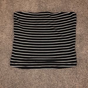 black and white striped tube top!